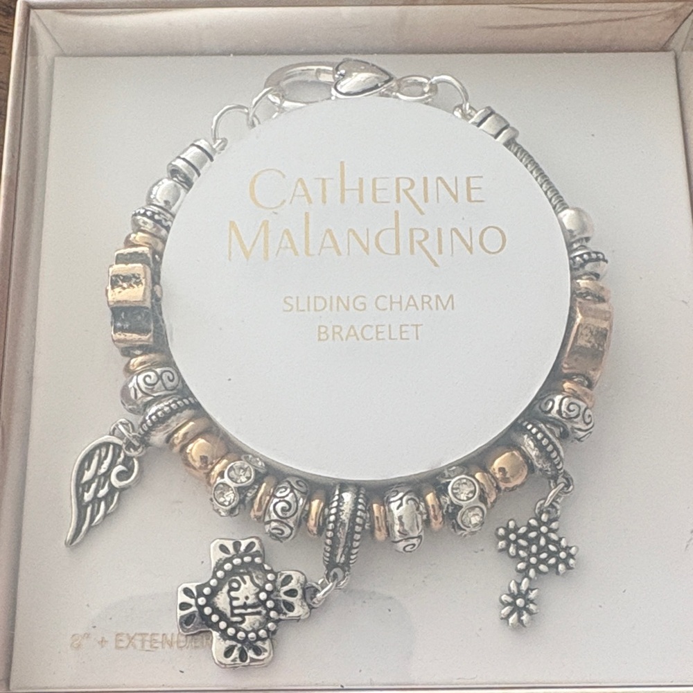 Catherine Malandrino Silver and Gold Charm Bracelet